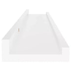 Mensola a muro set di 4 bianco MDF 60x9x3 cm Montaggio a parete