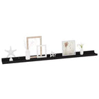 Mensole a muro set di 2 MDF nere 100x9x3 cm Montaggio a parete