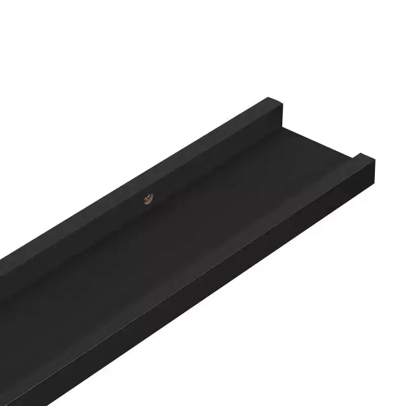 Mensole a muro set di 2 MDF nere 100x9x3 cm Montaggio a parete