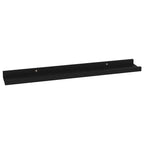 Set di 4 mensole a muro in MDF nero 60x9x3 cm Montaggio a parete
