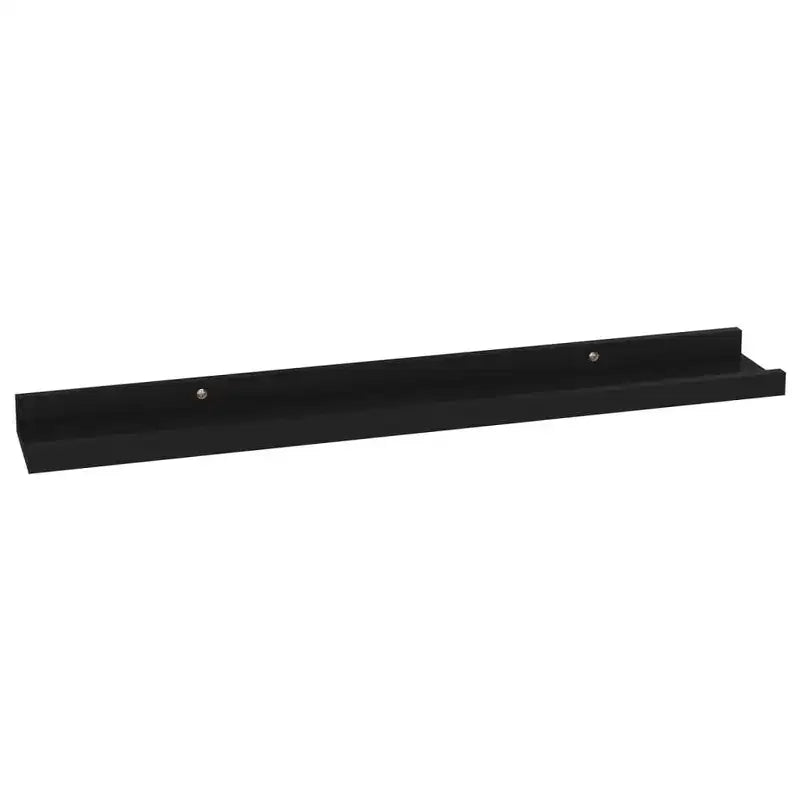 Set di 4 mensole a muro in MDF nero 60x9x3 cm Montaggio a parete