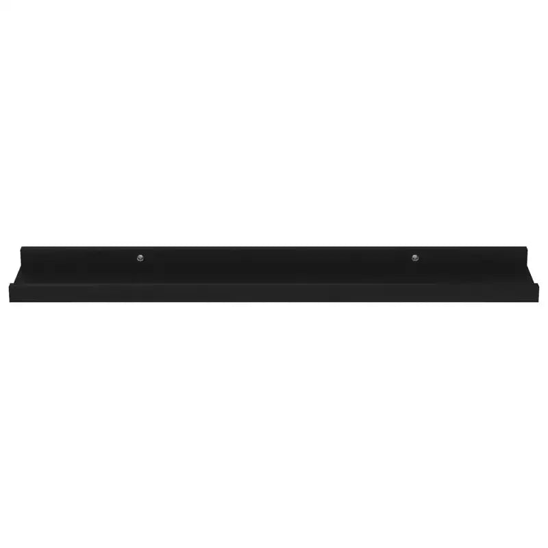 Set di 4 mensole a muro in MDF nero 60x9x3 cm Montaggio a parete
