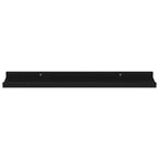 Set di 4 mensole a muro in MDF nero 60x9x3 cm Montaggio a parete