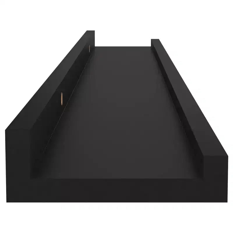 Set di 4 mensole a muro in MDF nero 60x9x3 cm Montaggio a parete