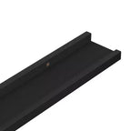 Set di 4 mensole a muro in MDF nero 60x9x3 cm Montaggio a parete