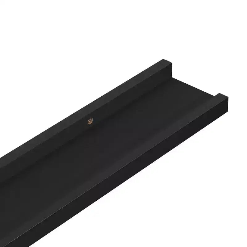 Set di 4 mensole a muro in MDF nero 60x9x3 cm Montaggio a parete