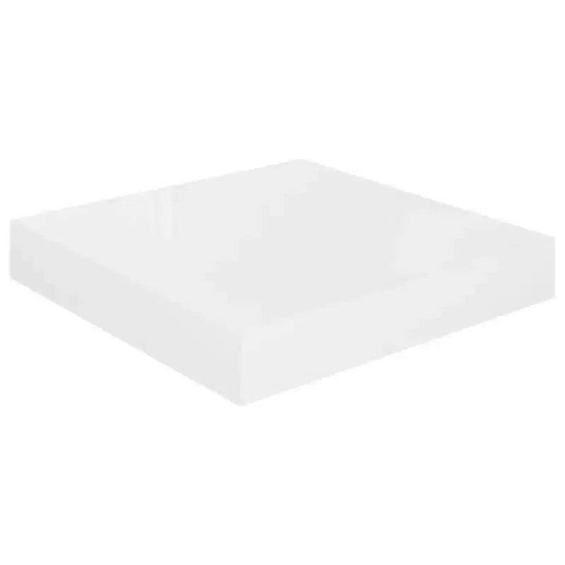 Set da 2 mensole a muro in MDF a nido d'ape laccato bianco lucido, metallo, piccole