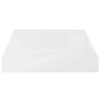 Set da 2 mensole a muro in MDF a nido d'ape laccato bianco lucido, metallo, piccole