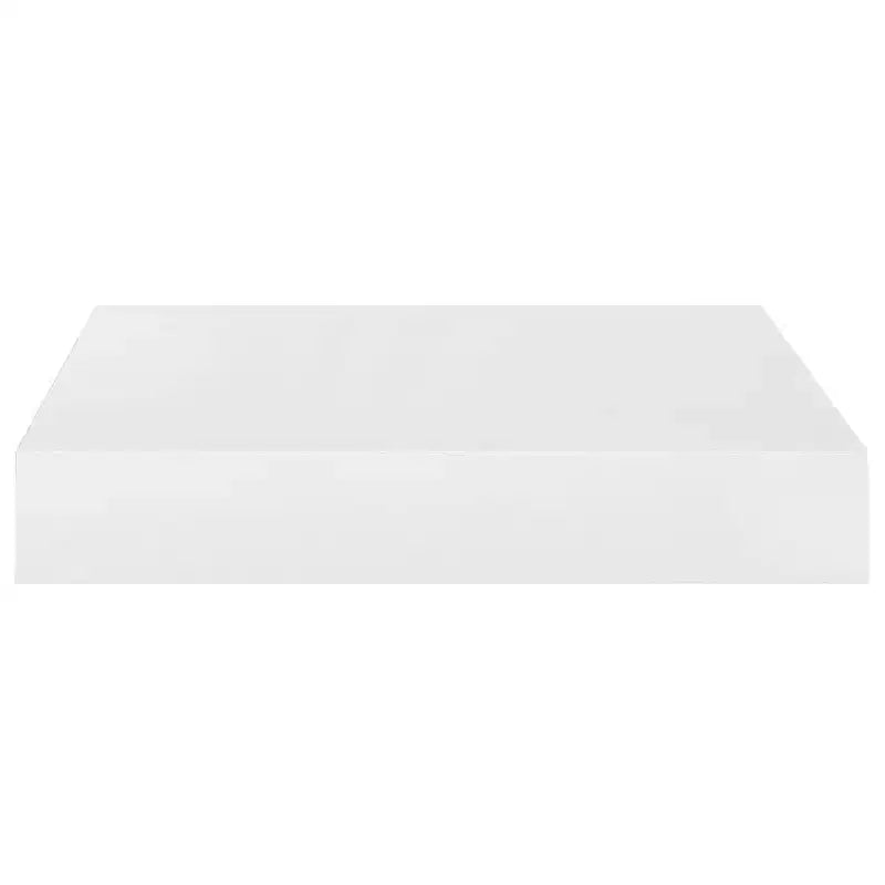 Set da 2 mensole a muro in MDF a nido d'ape laccato bianco lucido, metallo, piccole