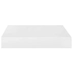 Set da 2 mensole a muro in MDF a nido d'ape laccato bianco lucido, metallo, piccole