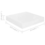 Set da 2 mensole a muro in MDF a nido d'ape laccato bianco lucido, metallo, piccole