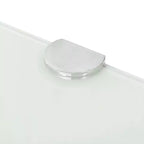 Mensola ad angolo in vetro temperato bianco 25 x 25 cm montaggio a parete