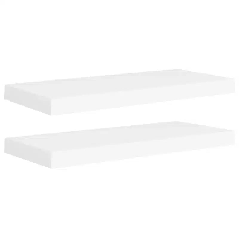 Set di 2 mensole a muro a nido d'ape, bianco, in MDF e metallo