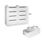 Cassettiera lunga moderna GDFStudio Dune 47 in legno con 8 cassetti