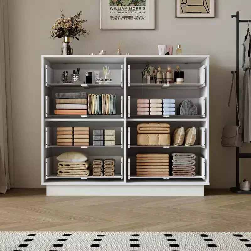 Cassettiera lunga moderna GDFStudio Dune 47 in legno con 8 cassetti