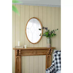 Specchio da Parete Decorativo in Varie Forme Okak Farmhouse per Ingresso, Bagno, Specchio da Trucco in Legno Massello per la Casa, per Camera da Letto