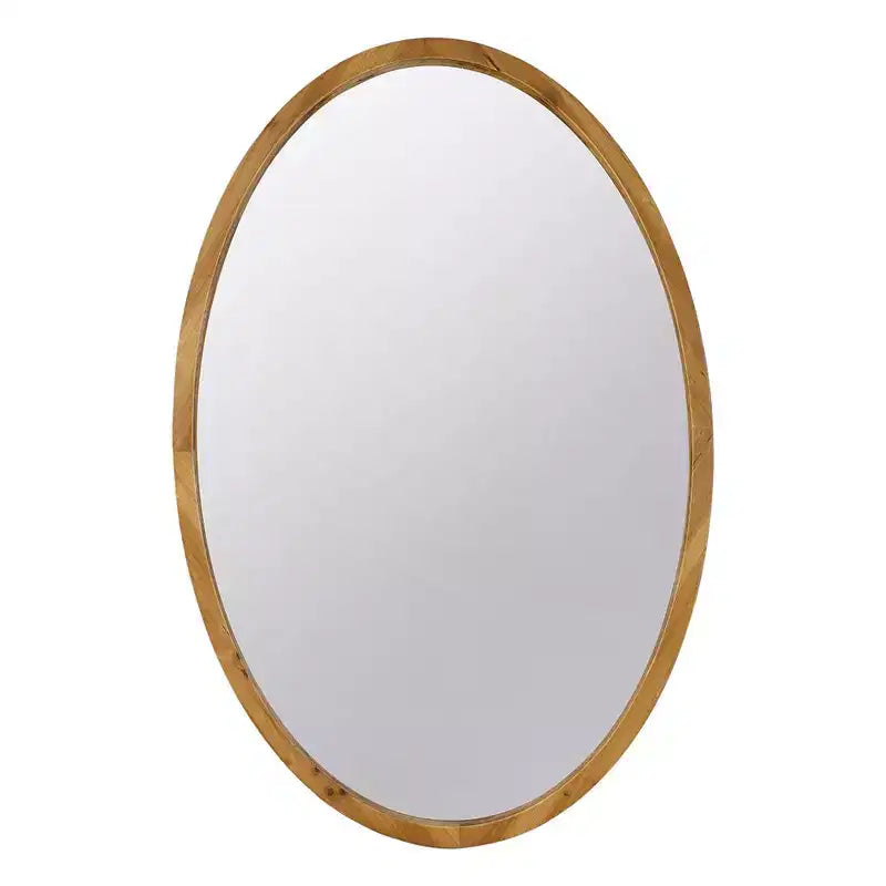 Specchio da Parete Decorativo in Varie Forme Okak Farmhouse per Ingresso, Bagno, Specchio da Trucco in Legno Massello per la Casa, per Camera da Letto