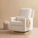 Poltrona reclinabile e a dondolo elettronica Babyletto Sigi con porta USB | Base in legno chiaro