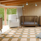 Poltrona reclinabile e a dondolo elettronica Babyletto Sigi con porta USB | Base in legno chiaro