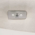 Poltrona reclinabile e a dondolo elettronica Babyletto Sigi con porta USB | Base in legno chiaro