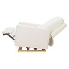 Poltrona reclinabile e a dondolo elettronica Babyletto Sigi con porta USB | Base in legno chiaro