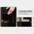 Libreria Alta 180cm con Anta, 3 Cassetti e Ripiani Aperti, Armadio Contenitore in Legno a 6 Livelli per Ufficio, Soggiorno, Camera da Letto