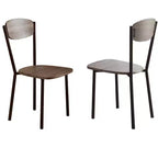 Okak Set da pranzo industriale di 5 pezzi, tavolo e sedie con schienale per sala da pranzo, ristorante, set da pranzo in metallo e legno per cene in famiglia