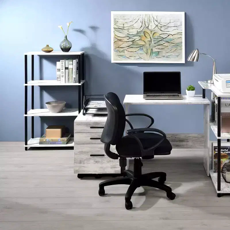 HomeStock Scaffali angolari in plastica bianca a 3 livelli, 86 cm di altezza