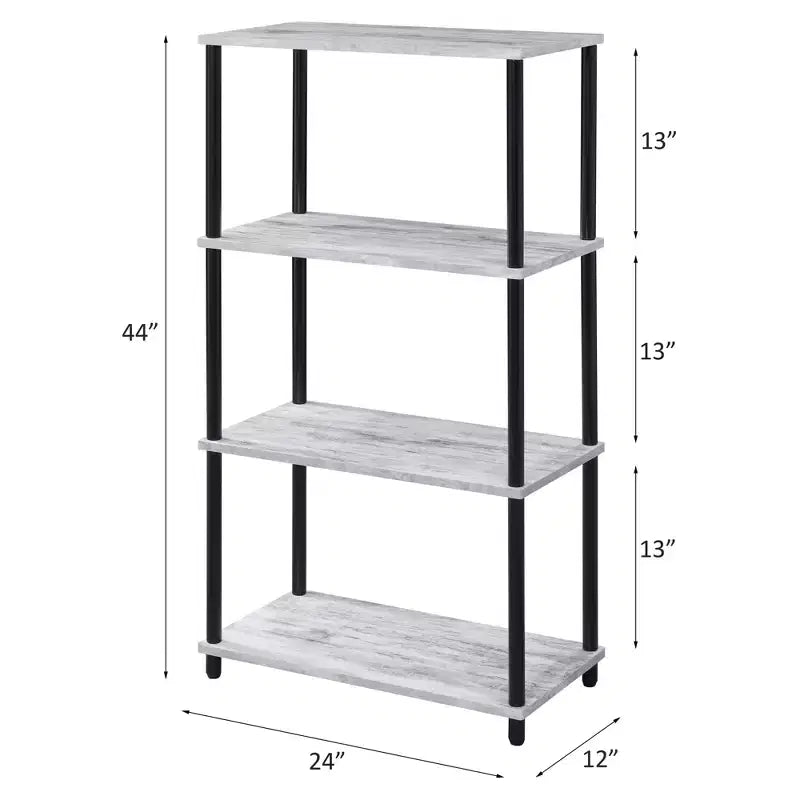 HomeStock Scaffali angolari in plastica bianca a 3 livelli, 86 cm di altezza