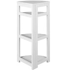 HomeStock 65 H. Scaffali per libri in MDF (Medium-Density Fiberboard) bianchi 4 ripiani