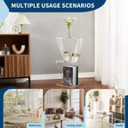 Libreria in acrilico a 3 livelli con design ad albero, libreria trasparente a parete, libreria multiuso per soggiorno, bagno, espositore da ufficio