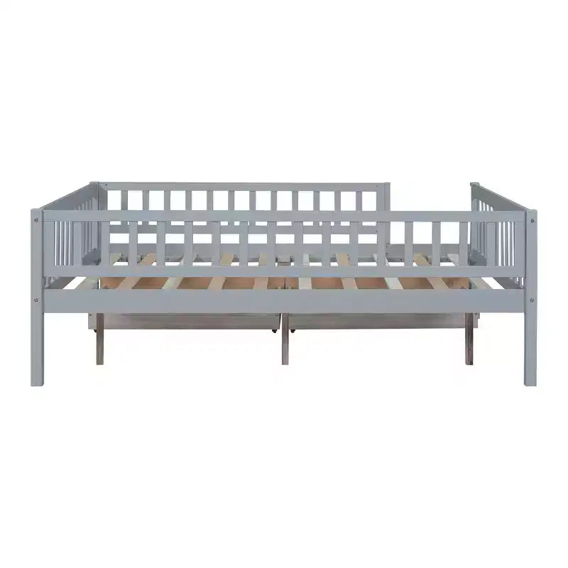 Luxystar Letto a giorno a grandezza naturale in legno con due cassetti per la camerata dei bambini e la camera degli ospiti