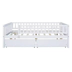 Luxystar Letto a giorno a grandezza naturale in legno con due cassetti per la camerata dei bambini e la camera degli ospiti