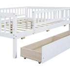 Luxystar Letto a giorno a grandezza naturale in legno con due cassetti per la camerata dei bambini e la camera degli ospiti