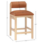 Sgabello da bancone Meridian Furniture, rivestito in ecopelle Roundhill