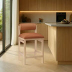 Sgabello da bancone Meridian Furniture, rivestito in ecopelle Roundhill