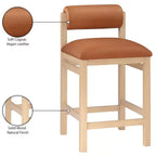 Sgabello da bancone Meridian Furniture, rivestito in ecopelle Roundhill