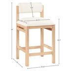Sgabello da bancone Meridian Furniture, rivestito in ecopelle Roundhill