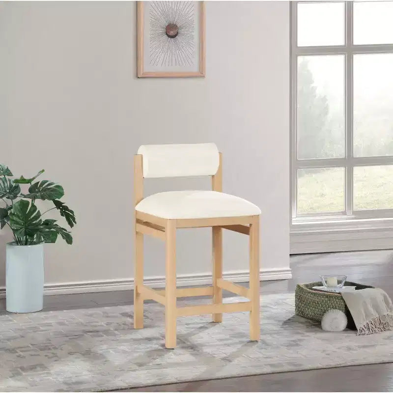 Sgabello da bancone Meridian Furniture, rivestito in ecopelle Roundhill
