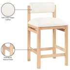 Sgabello da bancone Meridian Furniture, rivestito in ecopelle Roundhill