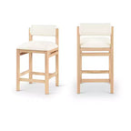 Sgabello da bancone Meridian Furniture, rivestito in ecopelle Roundhill