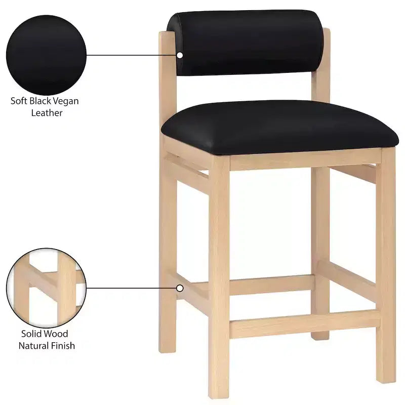 Sgabello da bancone Meridian Furniture, rivestito in ecopelle Roundhill
