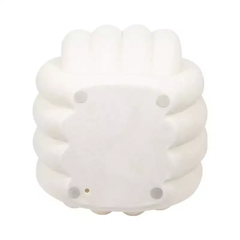 Sgabello Decorativo con Nodo per l'Arredamento della Casa - Ottomana dal Design Moderno Ispirato all'Arte, Perfetta per Toilette, Camera da Letto e Soggiorno - 18, Bianco