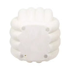 Sgabello Decorativo con Nodo per l'Arredamento della Casa - Ottomana dal Design Moderno Ispirato all'Arte, Perfetta per Toilette, Camera da Letto e Soggiorno - 18, Bianco