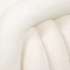 Sgabello Decorativo con Nodo per l'Arredamento della Casa - Ottomana dal Design Moderno Ispirato all'Arte, Perfetta per Toilette, Camera da Letto e Soggiorno - 18, Bianco