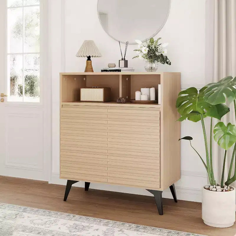 Mobiletto da caffè rustico, Credenza da cucina con cassetto e ripiani regolabili