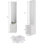 Specchio-armadietto da trucco semplice ed elegante, dimensioni 11.8 x 15.7 x 63, specchio-armadietto a figura intera, specchio extra-large