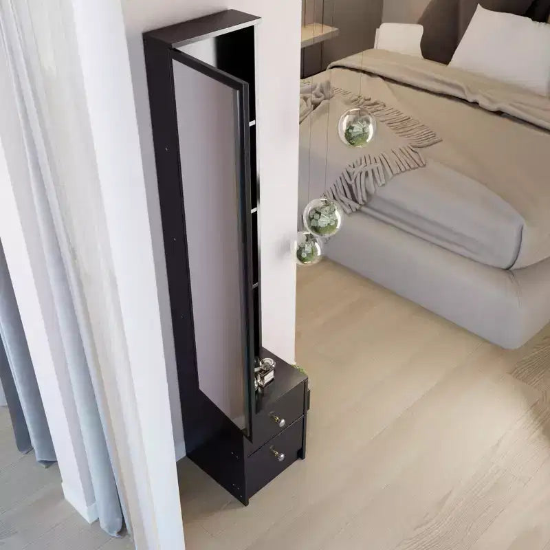 Specchio-armadietto da trucco semplice ed elegante, dimensioni 11.8 x 15.7 x 63, specchio-armadietto a figura intera, specchio extra-large