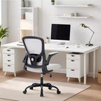 Sedia da ufficio Sedia da scrivania ergonomica, supporto lombare regolabile, braccioli ribaltabili, sedia da computer in rete, sedia direzionale girevole con rotelle per il gioco