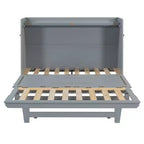 Letto a scomparsa Queen Murphy Bed con gambe dorate, letto a scomparsa Queen Size con armadio per camera degli ospiti o ufficio